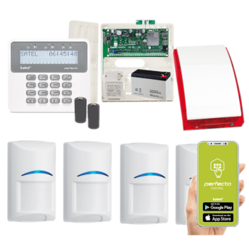 ZESTAW ALARMOWY SATEL PERFECTA 32-WRL LTE SET-A 4 CZUJKI BOSCH PRF-LCD-WRL SYRENA SP-4001R